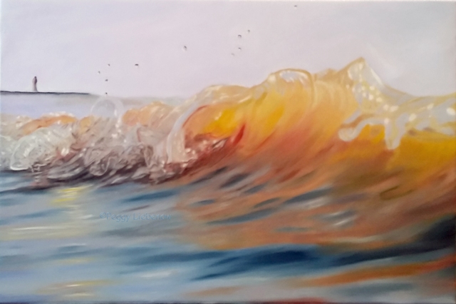 Buy original hand-painted oil painting - Small wave 